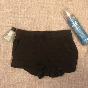 Soft black tie shorts!